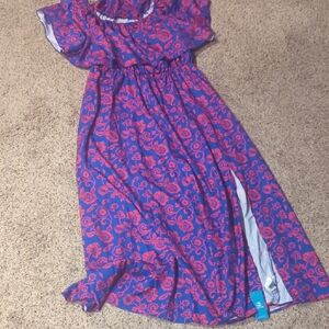 Cupshe Blue and Pink Floral Maxi Dress {Nwt}